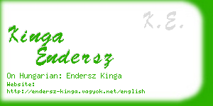 kinga endersz business card